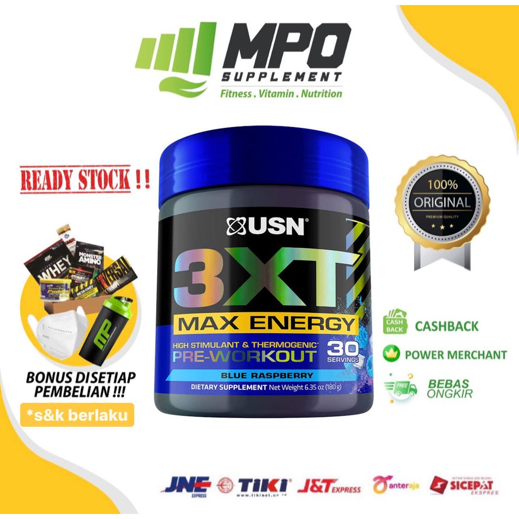 USN 3XT Max Energy (30 servings) USN Fit 3XT Max Energy Preworkout USN 3XT Max Energy High Stimulant