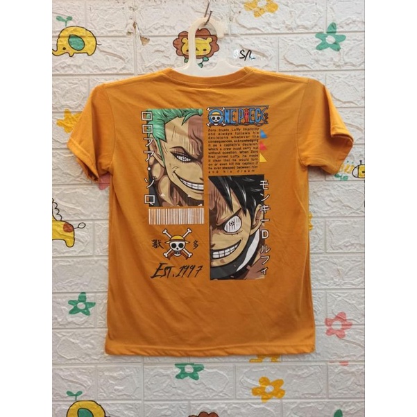 KAOS ANAK ONE PIECE WARNA KUNING