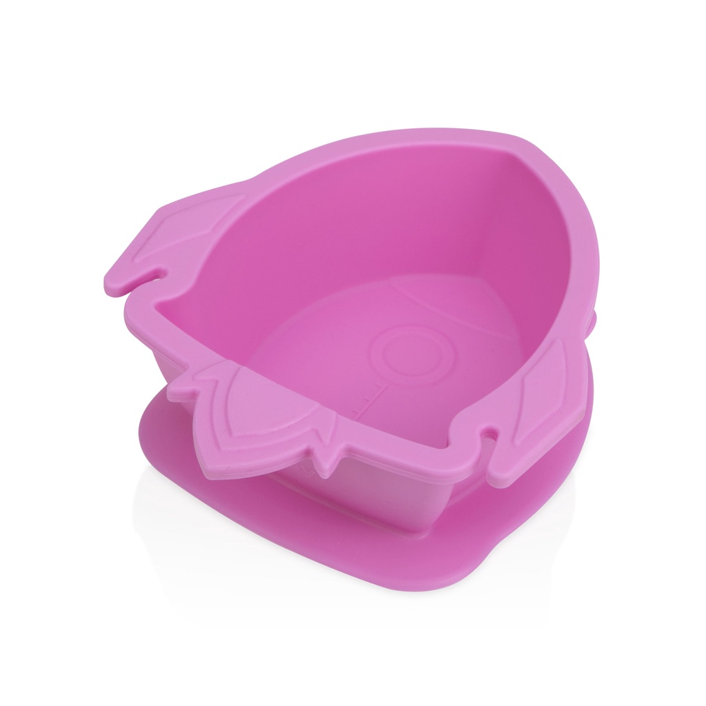 NUBY MURAH ROCKET BOWL MANGKOK MAKANAN BAYI SILICONE SURE GRIP KIDS MANGKUK MAKAN ROKET SUREGRIP