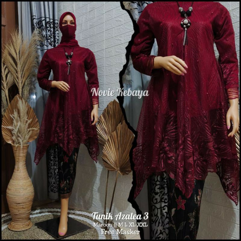 COD SET KEBAYA TUNIK/SET KEBAYA AZALEA TUNIK IMPORT/KEBAYA TUNIK PREMIUM