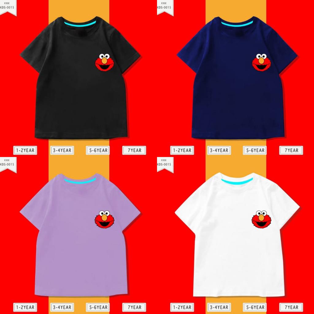 Baju Anak Elmo / Kaos Distro DTF Anak Laki Laki dan Perempuan / Unisex / Motif Kartun