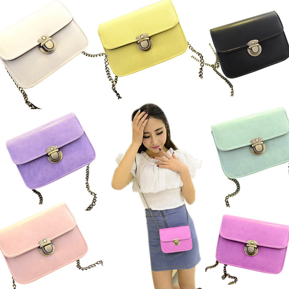  Bayar Di Tempat Tas  Selempang  Flap Mini Bahan Kulit PU 