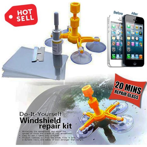 Lem Kaca Mobil Handphone Car Glass Crack Repair Tool Windshield Lem Kaca Mobil Retak