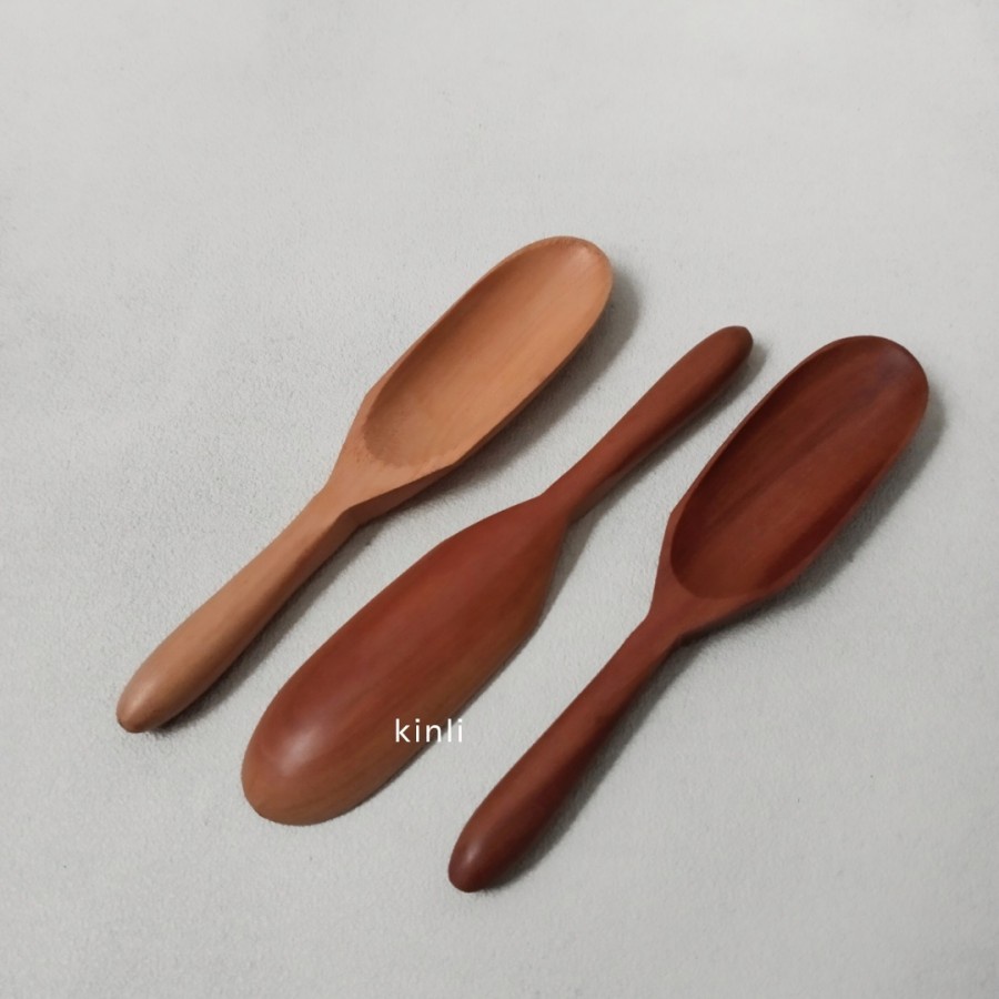 wooden measuring coffee spoon sendok takar kayu food grade