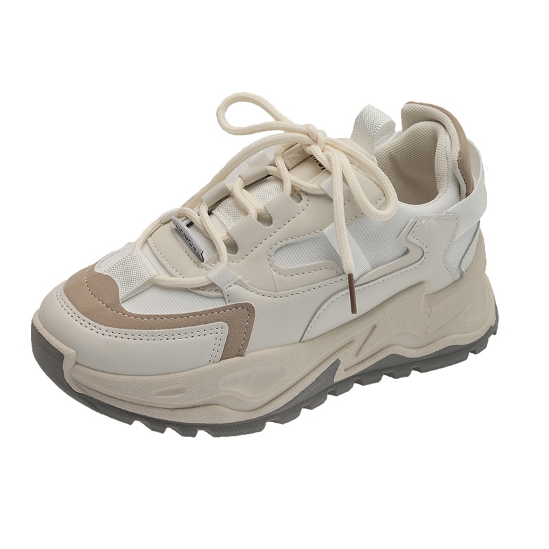 9.9 BIG SALE! <JILITU> T-22 SEPATU WANITA SNEAKERS FASHION IMPORT KOREAN TREND-BEIGE