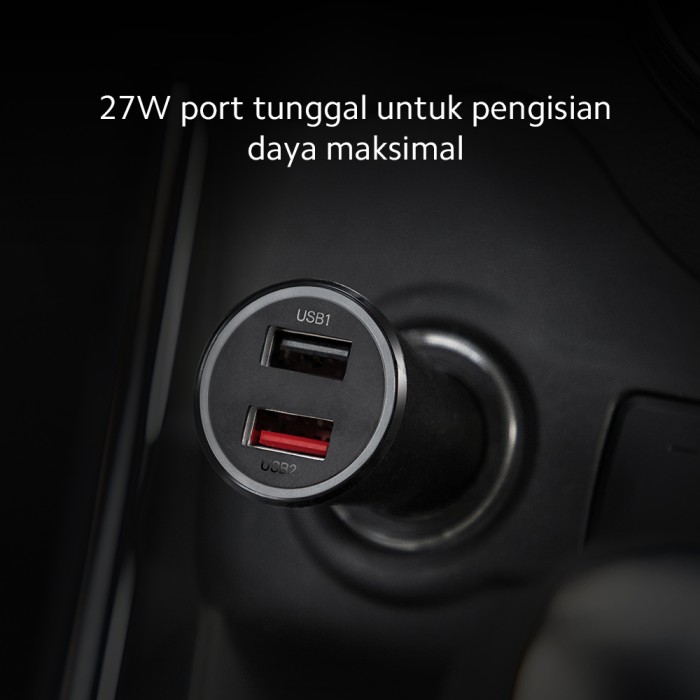 Xiaomi Original Charger Mobil Mi 37W Dual-Port USB Car Charger Fast Charging Garansi Resmi TAM