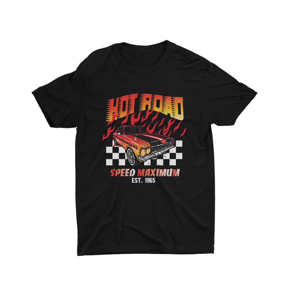 Tshirtallday Kaos Premium Pria &amp; Wanita 100% Cotton Combed bis Oversize HOT ROAD