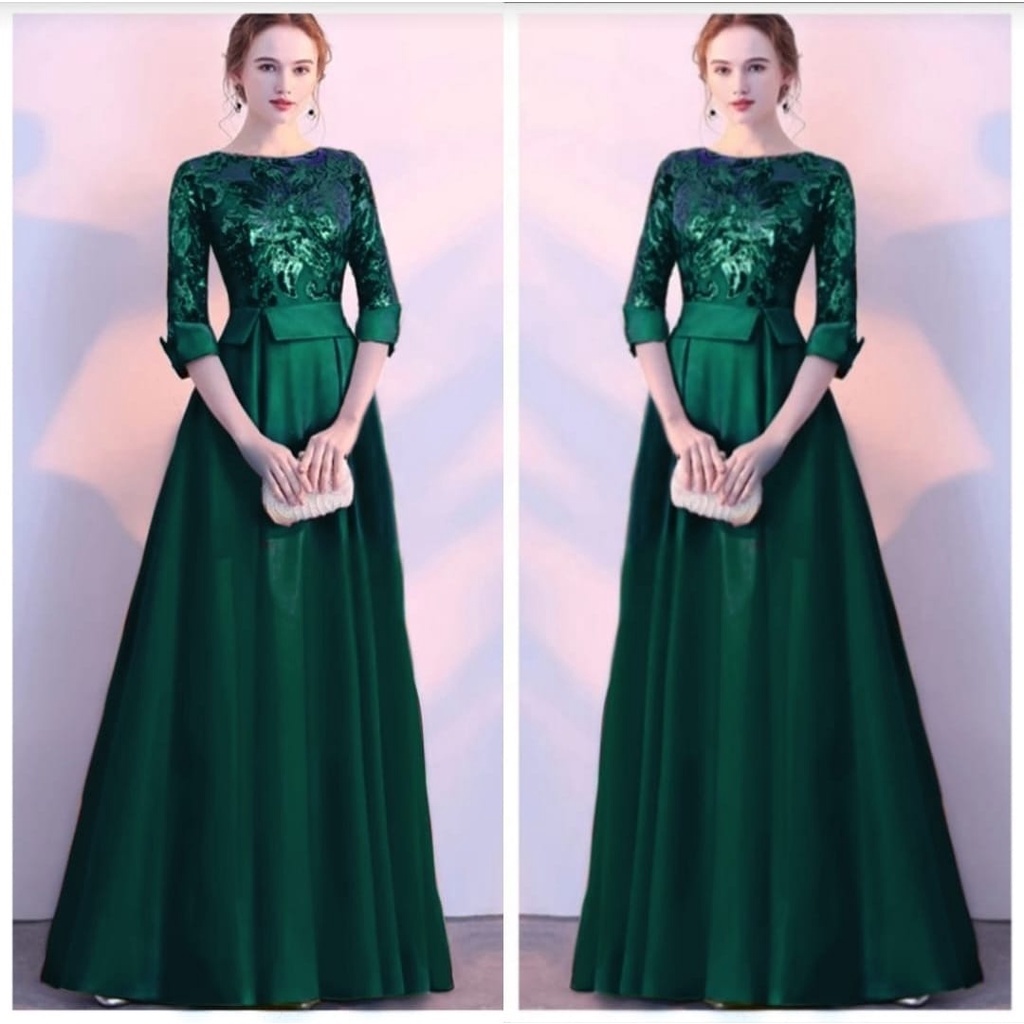 3 UKURAN M L XL DRESS VALENCIA FASHION PAKAIAN WANITA GAMIS MAXY FEHM