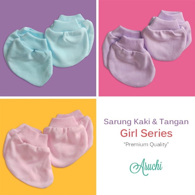 Aruchi Sarung Tangan Kaki / Mitten &amp; Booties / STK (3 pasang)