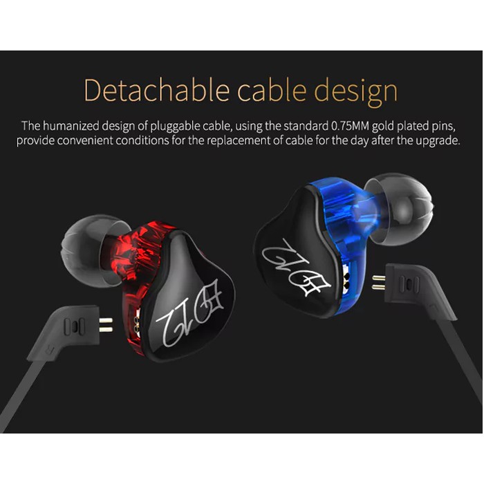 Promo Headset IEM WIth Mic Basshead Detachable, Knowledge Zenith ED12