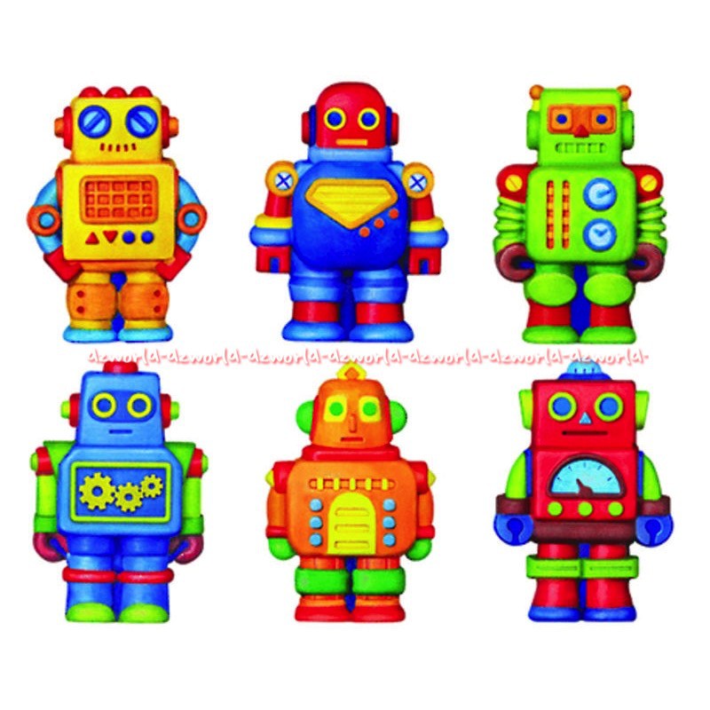 4M Mould &amp; Paint Robots Paket Mainan Membuat Stempel Robot