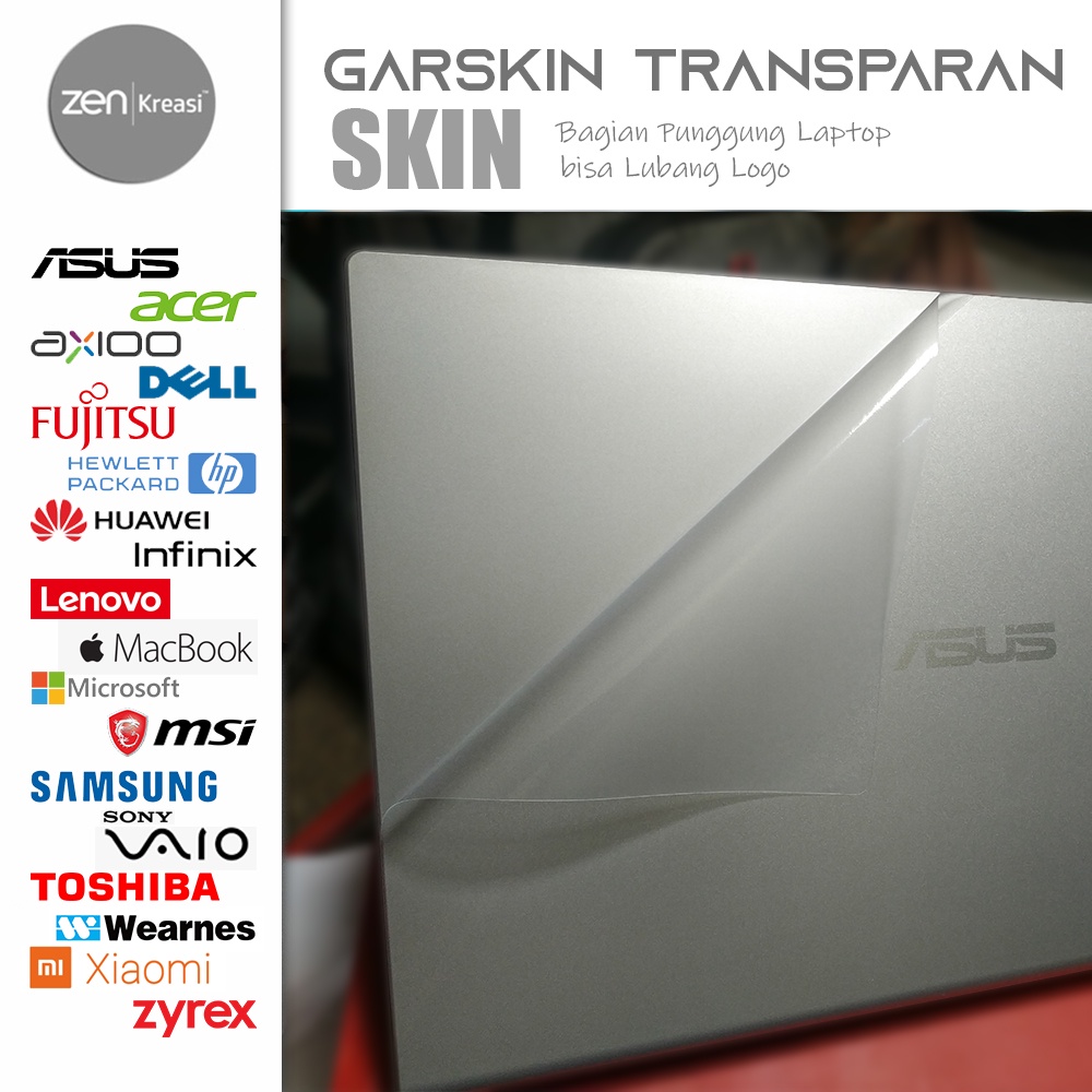 Garskin Laptop Transparan