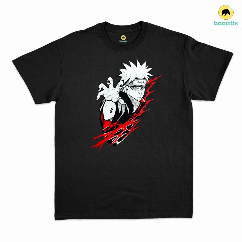 BEARSTIX - KAOS PAIN AKATSUKI - T-SHIRT YAHIKO - KAOS NARUTO SHIPUDEN - BAJU AKATSUKI