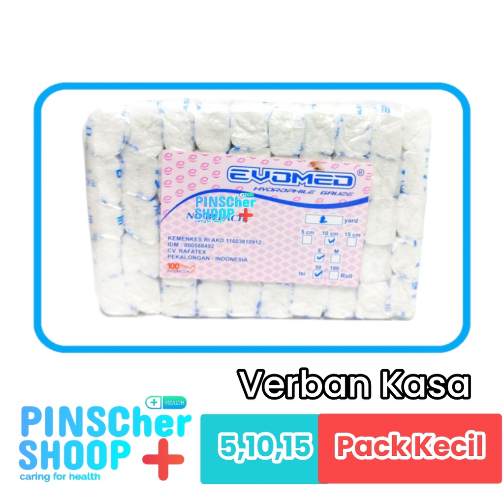 Verban Kasa Perban Hidrofil 5 / 10 / 15 Cm Evomed Bag Kecil