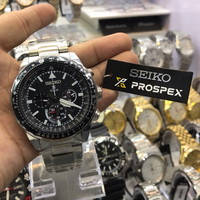 Jual Seiko Prospex Sky SSC607P1 Solar Chronograph Black Dial Stainless  Steel Indonesia|Shopee Indonesia