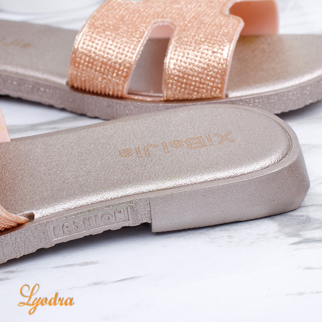 Lyodra Lilliana Flip Flop Jelly Shoes Import LDR917 Real Pict TANPA KOTAK SEPATU