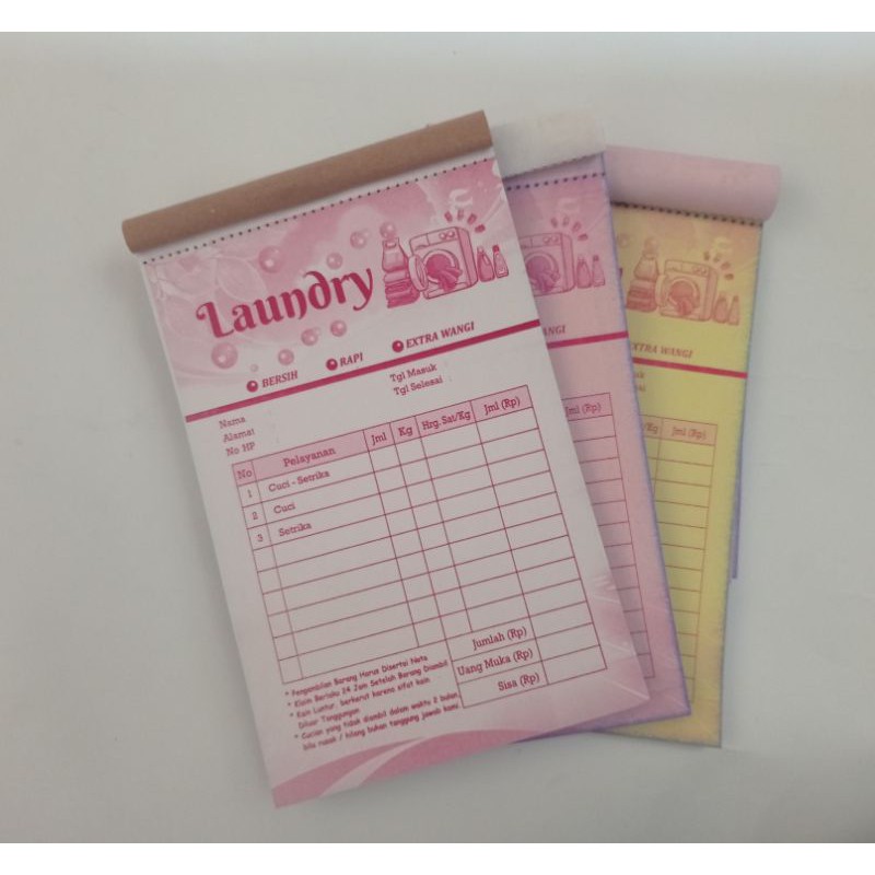 

NOTA LAUNDRY RANGKAP 3 langsung tembus