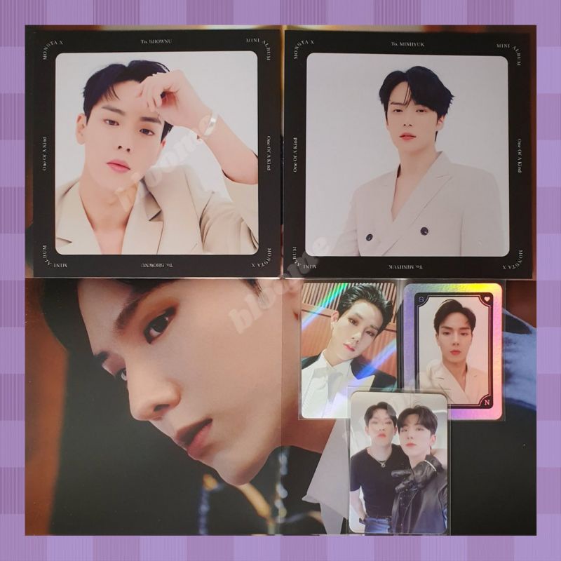 MONSTA X OOAK PC Photocard Unit Benefit Withdrama Rolling Paper Folded Poster Minhyuk Jooheon Kihyun