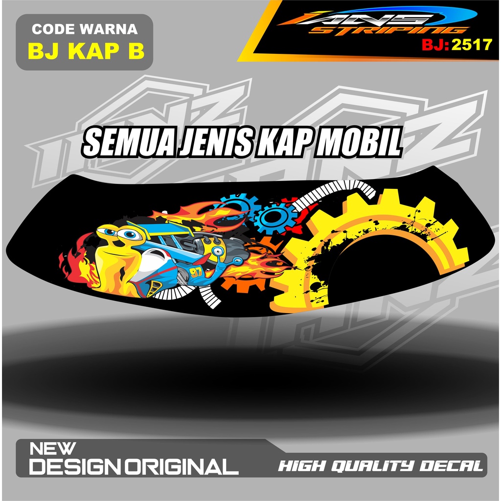 STICKER KAP CUP MOBIL BRIO, AGYA, JAZZ, AVANZA, INOVA / DECAL STIKER CUP KAP MOBIL / STIKER KAP MESIN