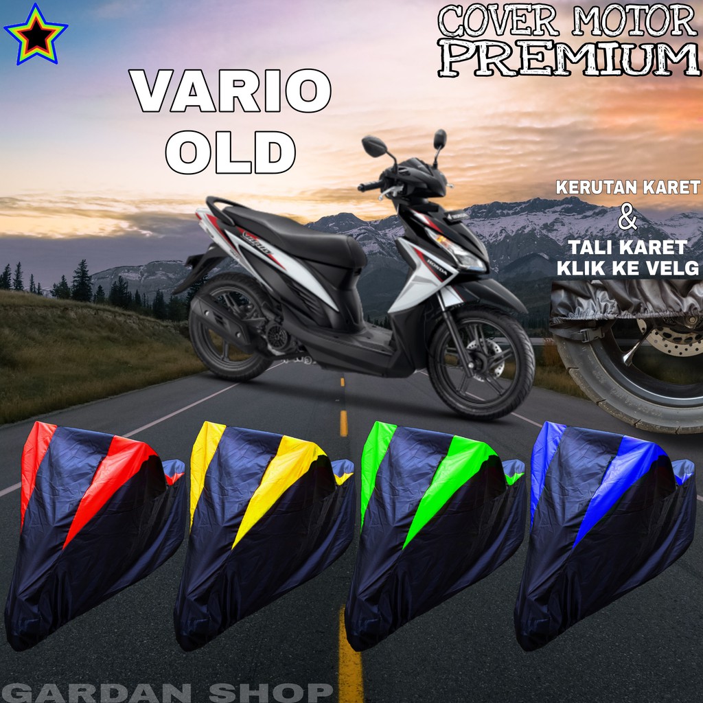 Sarung Motor VARIO OLD Hitam KOMBINASI Body Cover Penutup Pelindung Motor Vario PREMIUM