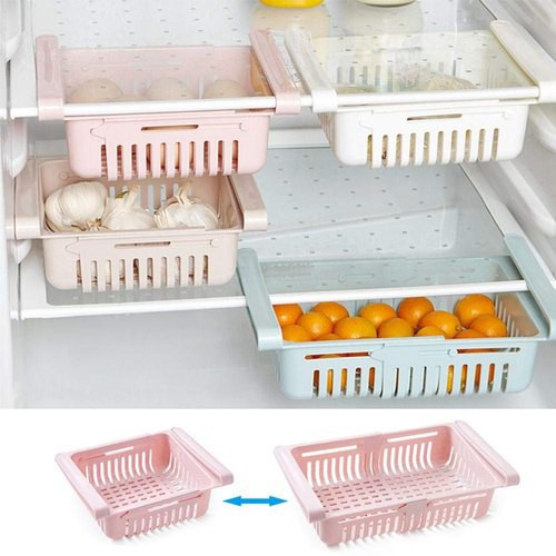 Keranjang Kulkas Model Laci Multifungsi Box Storage Kulkas Bisa Digeser Organizer Bisa Besar Kecil