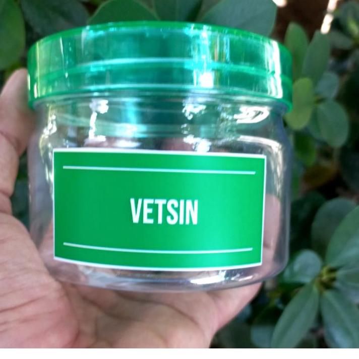 【Penjualan SUPER】 Toples plastik tempat bumbu dapur warna hijau model minimalis free label sticker 5