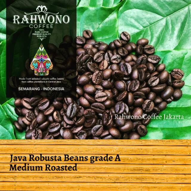 

KOPI ROBUSTA MEDIUM ROASTING 500gr / JAVA ROBUSTA PETIK MERAH / BERRBENTUK BIJI UTUH