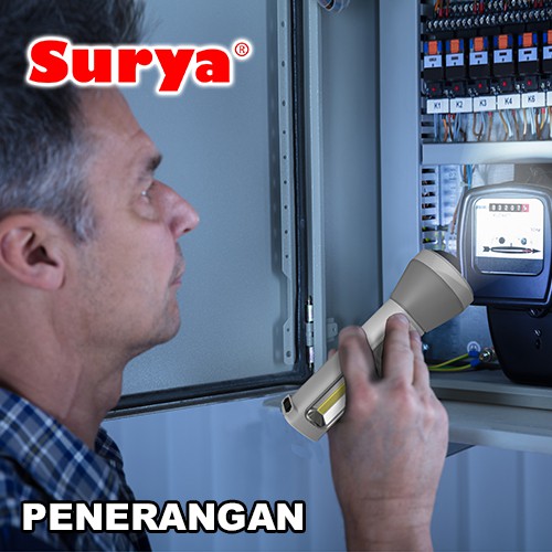 Surya Senter Lampu Emergency SYT L4W + 3COB LED Light LED Putih Senter Super LED Rechargeable