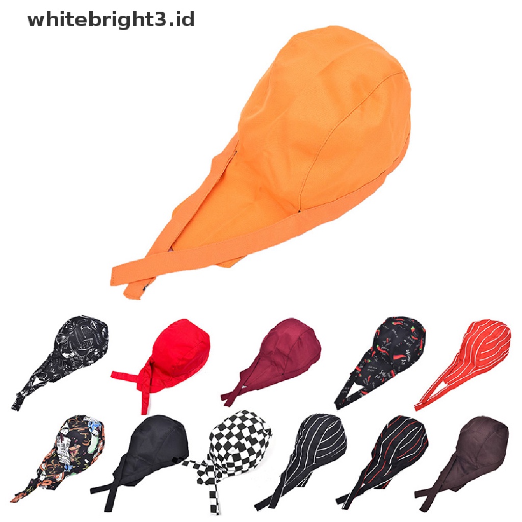 (whitebright3.id) Topi Koki Profesional Model Bajak Laut Aneka Warna