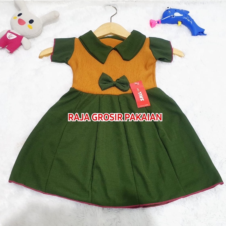 Baju Dress Kerah Anak Usia 1-7 Tahun / Dress Anak Murah Meriah Tangan Pertama