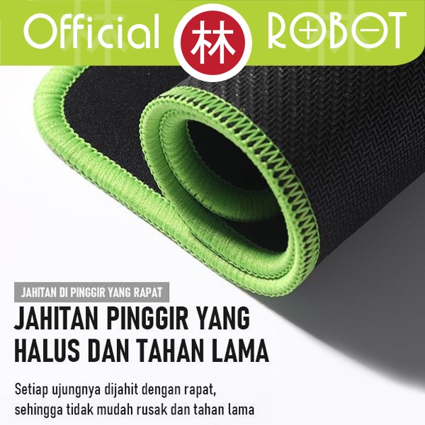 ROBOT - RP05 Mousepad Anti Slip Gaming Polos Hitam Murah Rubber ORI