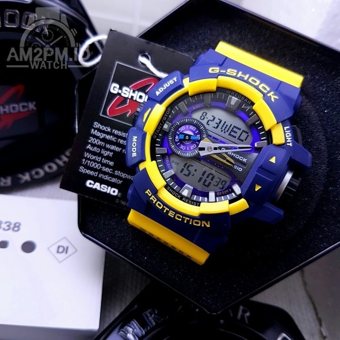 Unik Casio G Shock G400 GA 400 yellow kuning blue biru ori B Limited