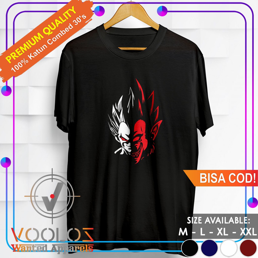 Kaos Anime Dragon Ball Baju Distro Pria Branded Original Tshirt Cowok Keren Kekinian Vegeta Ape