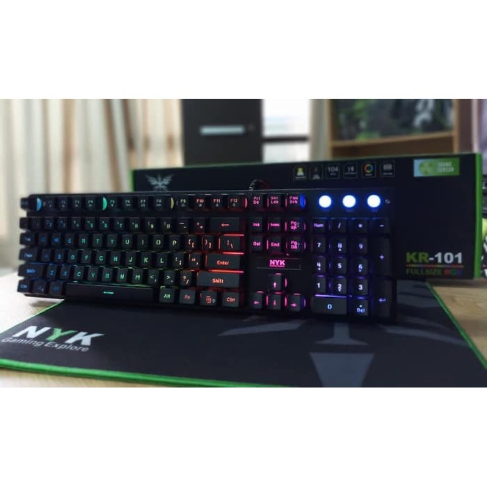 NYK KR-101 - NYK KR 101 Gaming Keyboard RGB Sound Sensor