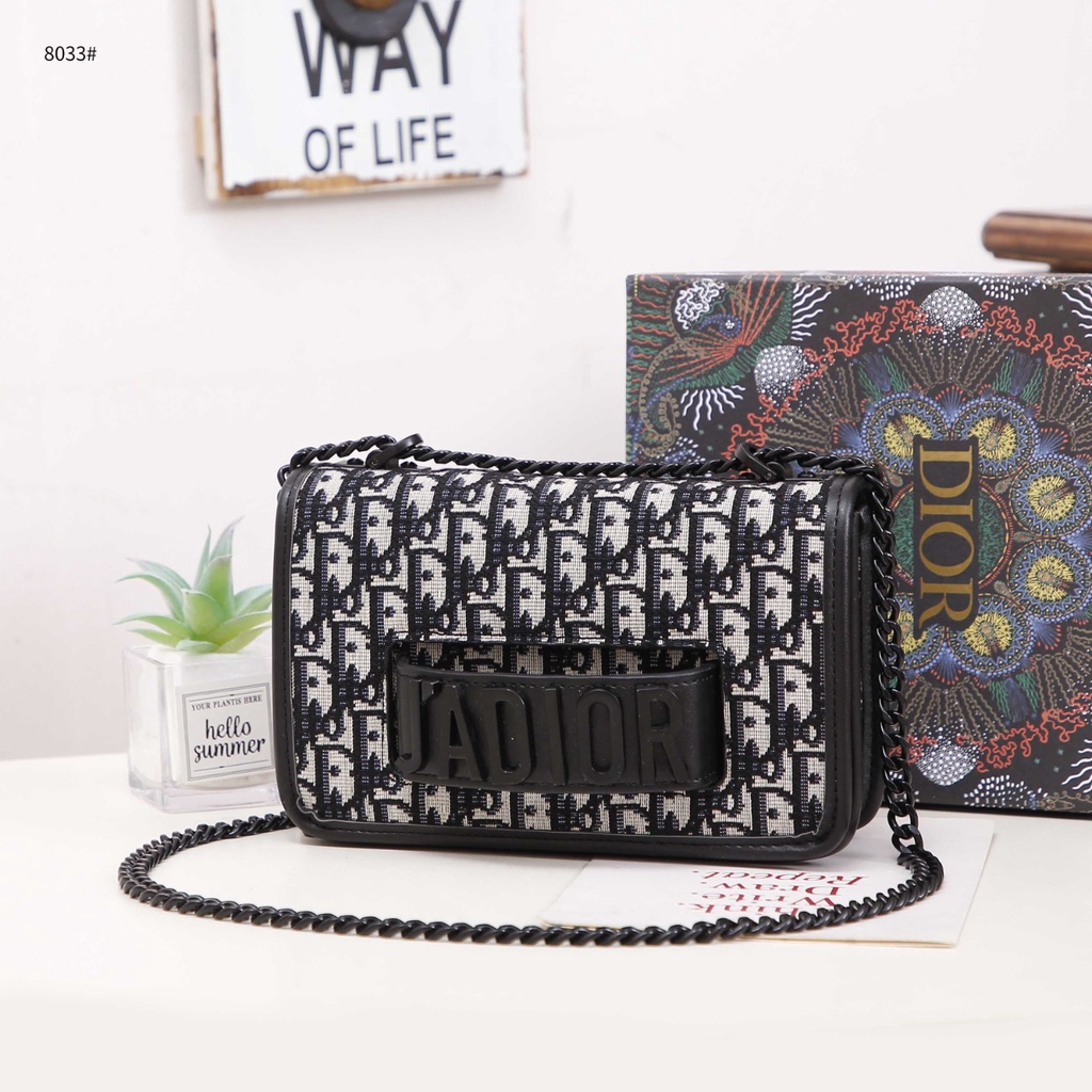 D Small Flap Bag #8033 Canvas