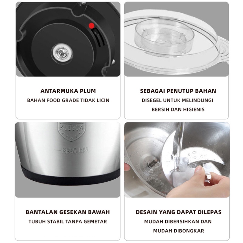 [MURAH] blender daging /alat giling   daging blender/stainless meat grinder Penggiling Daging Serbaguna/ Meat Grinder chopper 3L blender Choppe rdaging [PADMA] PADMA