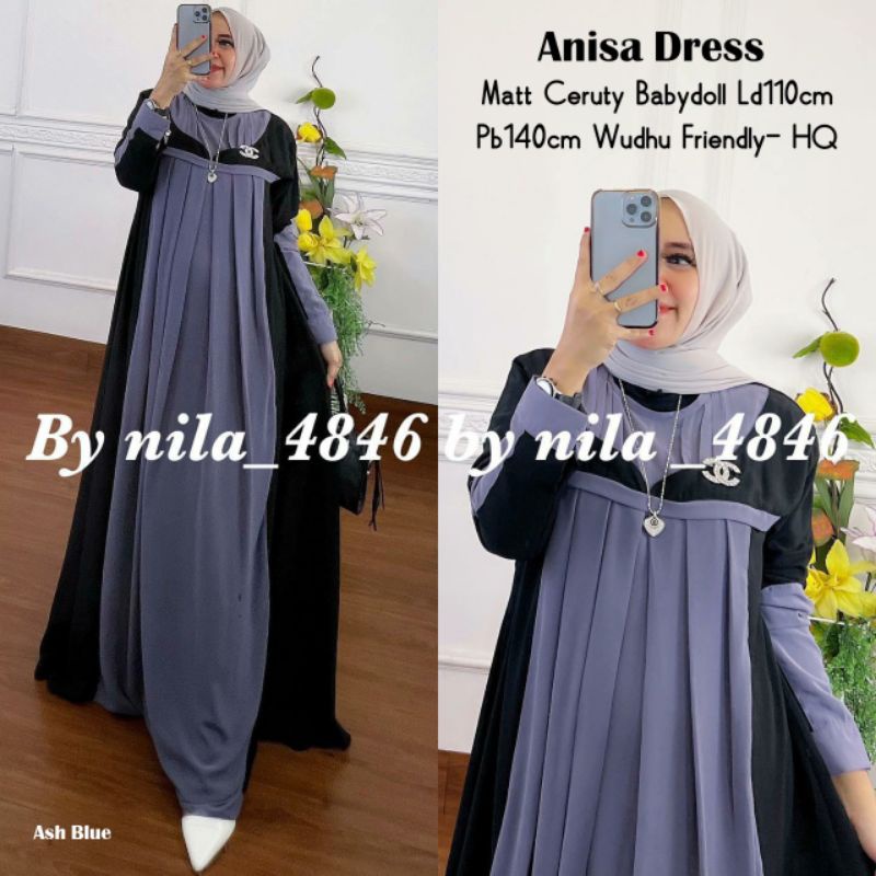 Anisa dress/gamis wanita kekinian/gamis muslim terbaru
