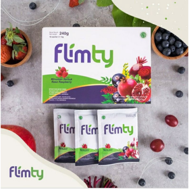 

Flimty fiber detox antioksidan rasa raspberry sachet 15 gr