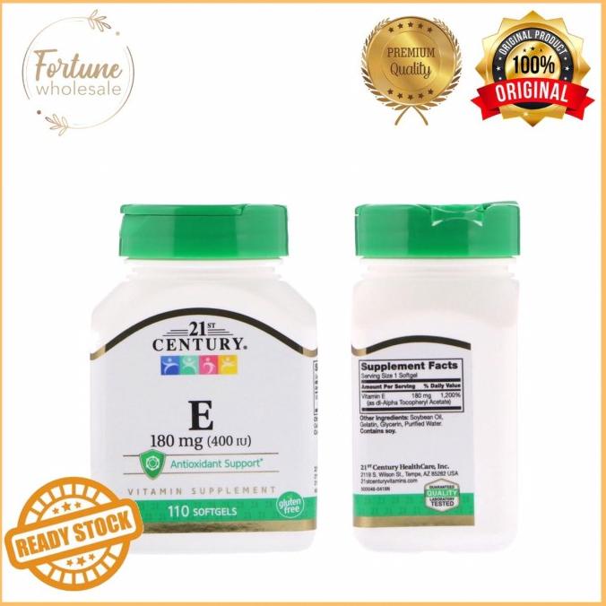 Vitamin E 400 IU 21st Century E400 E 400IU 180MG 180 MG Lc