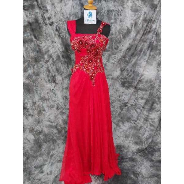Gaun Pesta Preloved Merah