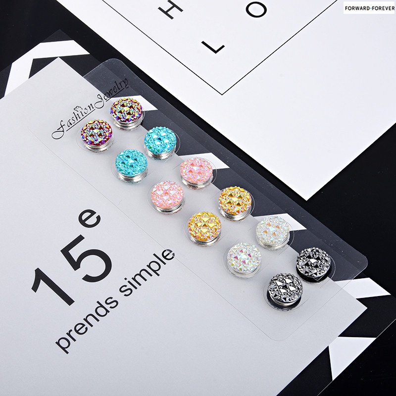 6pcs Bros Pin Hijab Muslim Hias Berlian Imitasi M10001-6