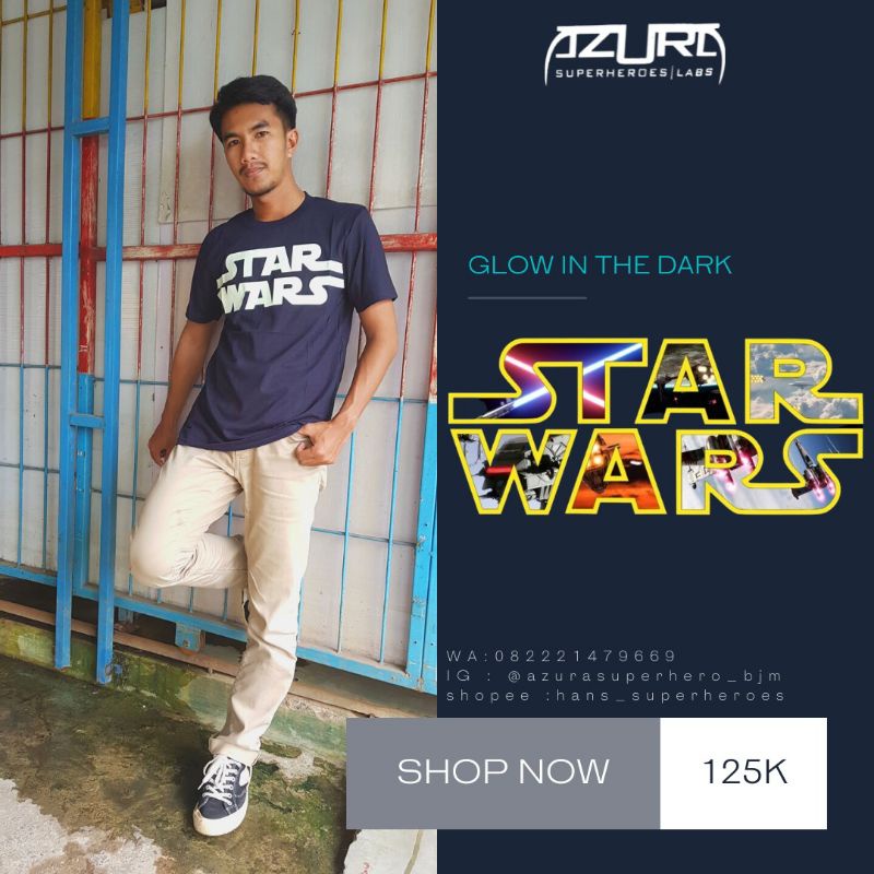 KAOS SUPERHERO AZURA STAR WARS GLOW IN THE DARK