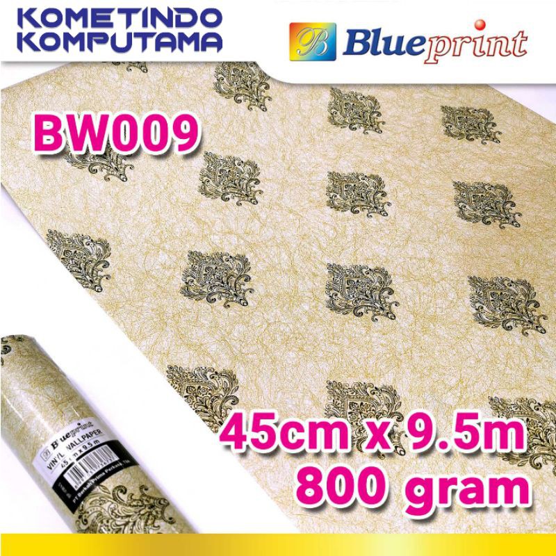 BW009 Wallpaper Sticker Vinyl Dinding BLUEPRINT 45Cm x 9,5M Varian BW009 - Wallpaper Dinding