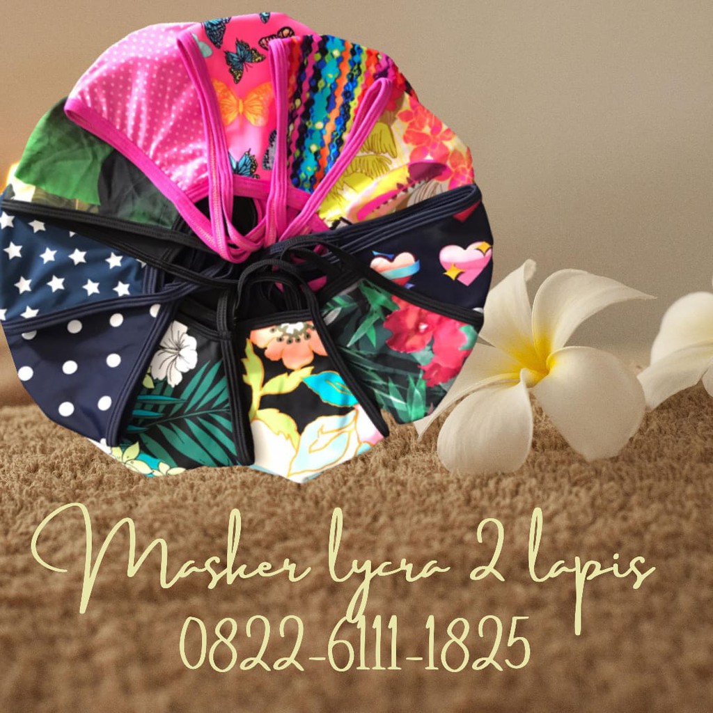 masker kain lycra motif  Non Medis