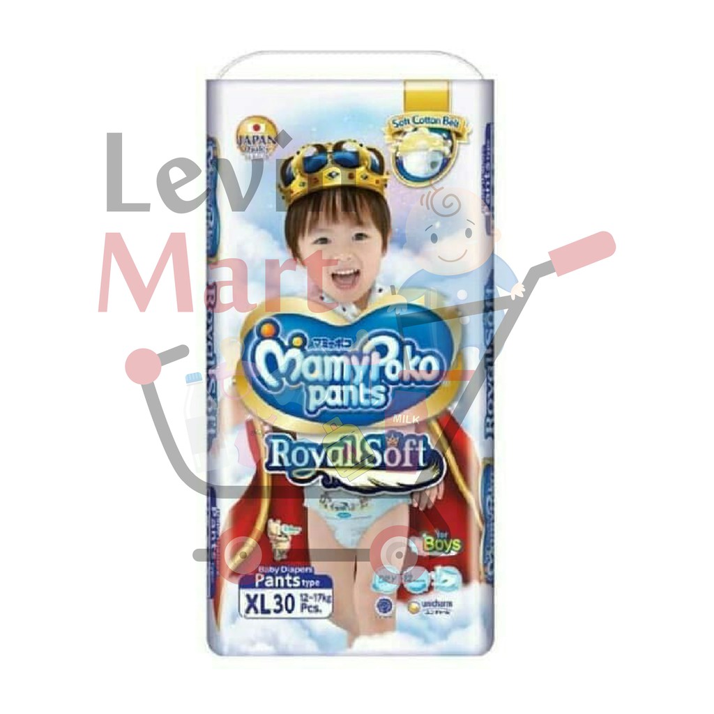 MAMY POKO ROYAL SOFT PANTS/POPOK CELANA MAMYPOKO SIZE XL UNTUK BERAT 12-17 KG/BOYS XL30/GIRLS XL30