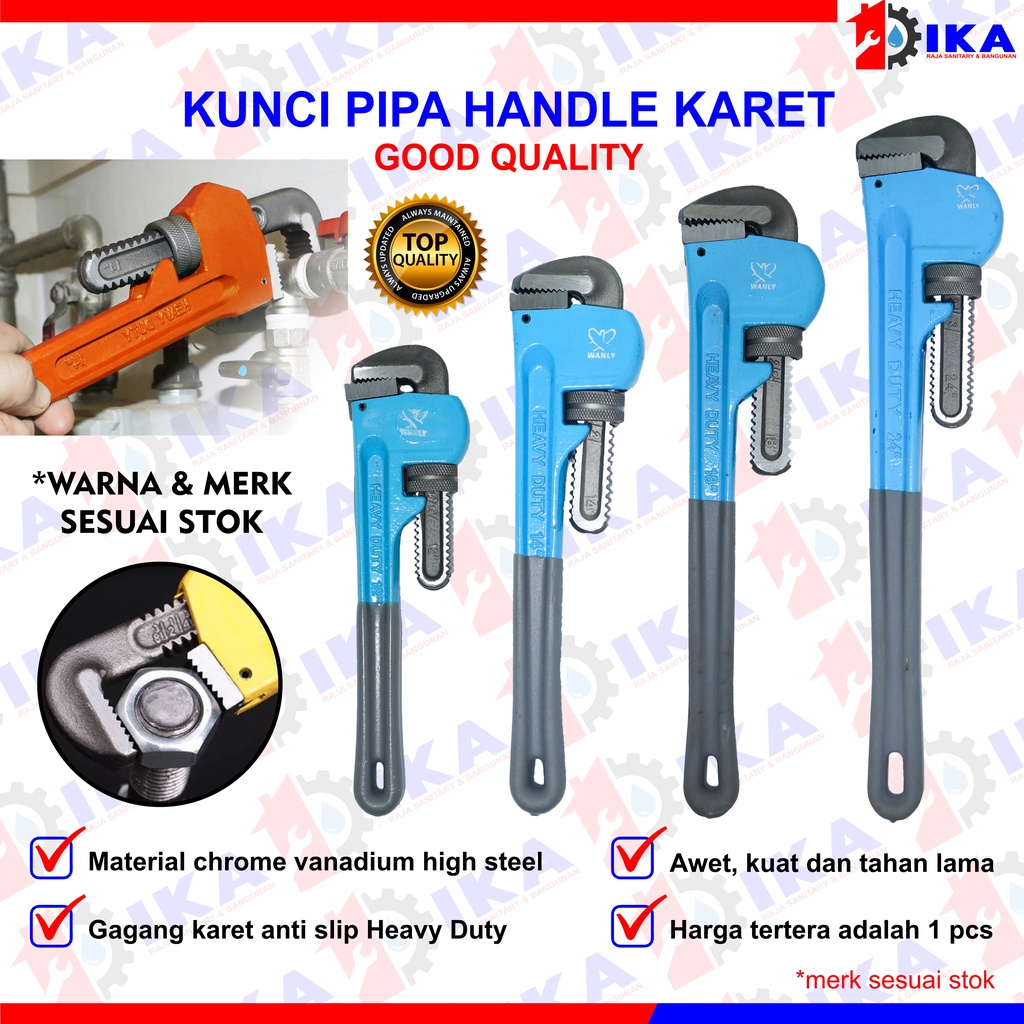 KUNCI PIPA / PIPE WRENCH GAGANG KARET KUALITAS BAGUS MURAH