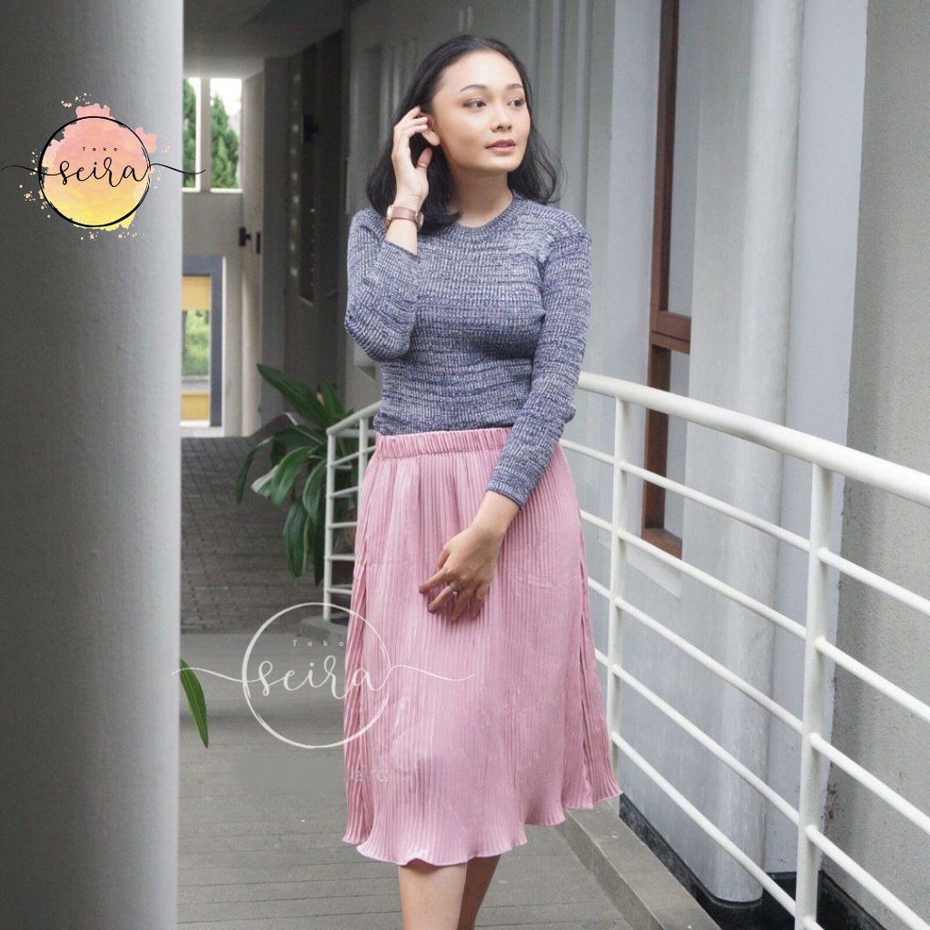 [BISA COD] Rok Plisket Jumbo XXL