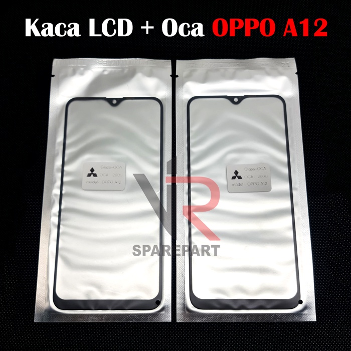 GLASS - KACA LCD TS OPPO A5S / A12 / A11K / A7 / REALME 3 + LEM OCA