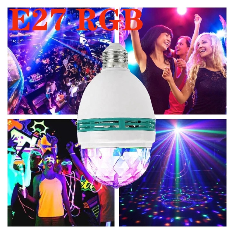 [ LED  E27 Color Stage Lighting Crystal Magic Ball Light Bulb For Shade KTV Bar Disco Party ]