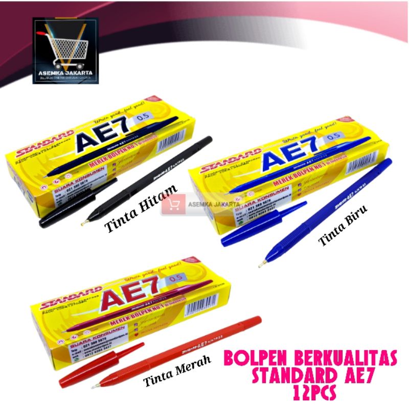 

[ AJ ] Pulpen Standard AE7 Pen Bolpen C88 (12pcs)